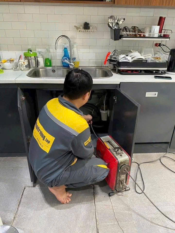 Thông bồn rửa chén giá rẻ